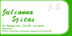 julianna szitas business card